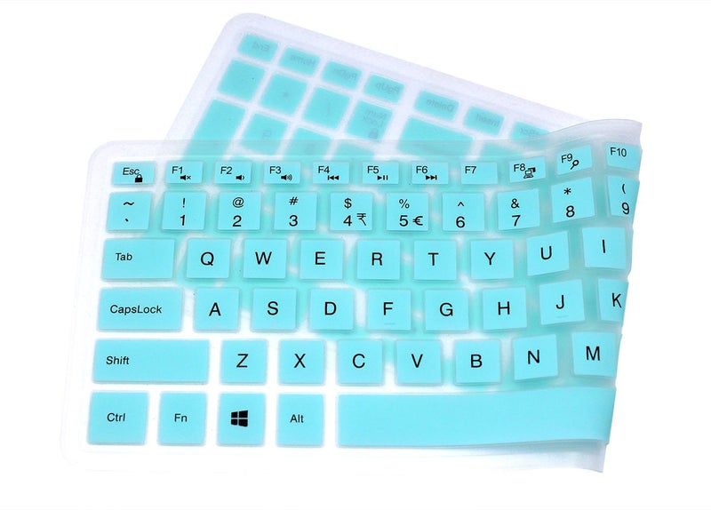 UHamn Elastic Silicone Keyboard Cover Skin for 15.6 inch Dell Inspiron 15 3000 & 5000 Series, 17.3 inch Dell Inspiron 17 5000 Series, Inspiron 15 i3541 i5566, Inspiron 17 i5749 Series Laptop (Mint Green) - Image 2